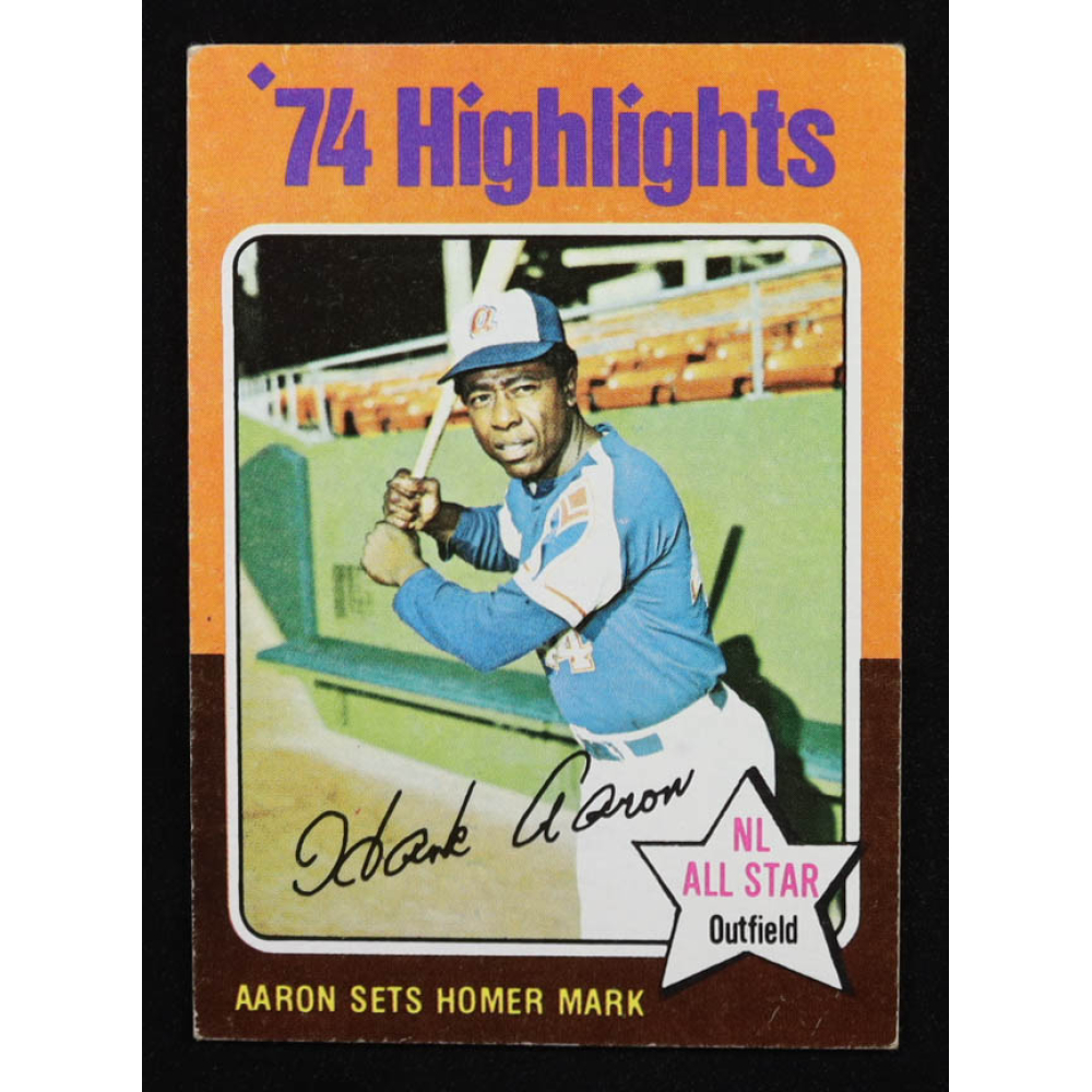 Hank Aaron 1975 Topps #1 at PristineAuction.com