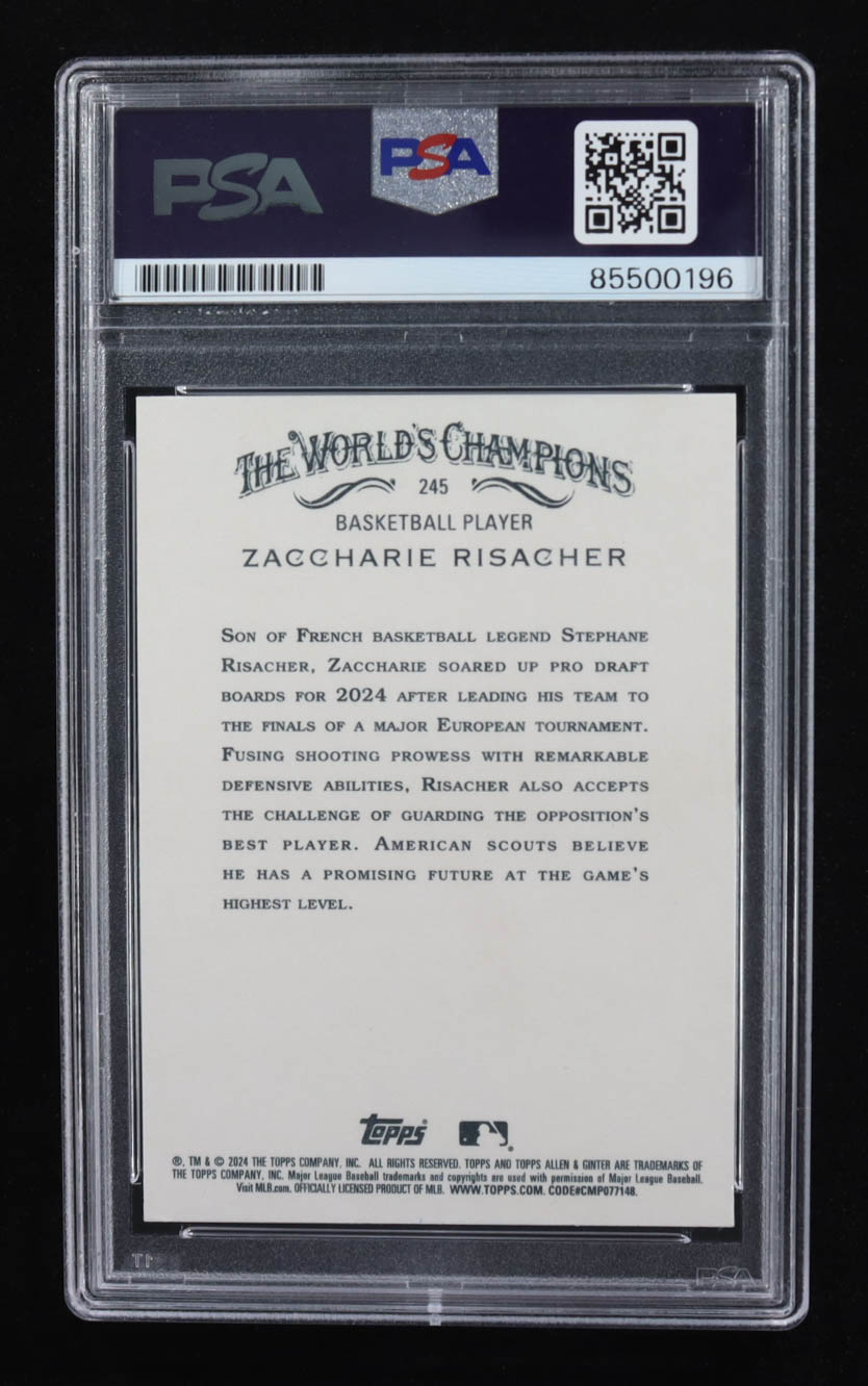 Zaccharie Risacher Signed 2024 Topps Allen and Ginter #245 RC (PSA) at PristineAuction.com Zaccharie Risacher Signed 2024 Topps Allen and Ginter #245 RC (PSA) at PristineAuction.com