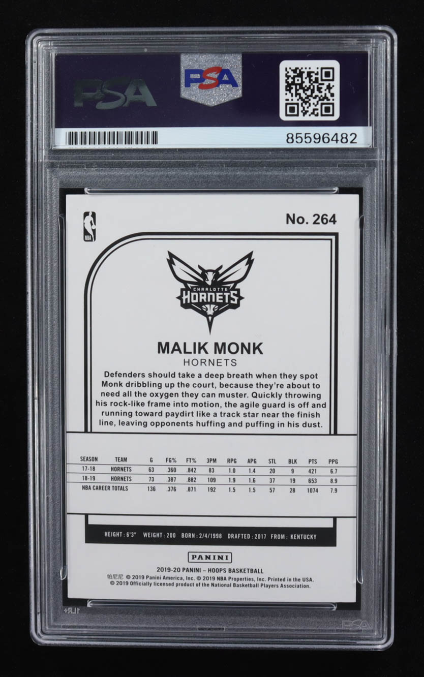 Malik Monk Signed 2019-20 Hoops #264 (PSA) at PristineAuction.com Malik Monk Signed 2019-20 Hoops #264 (PSA) at PristineAuction.com