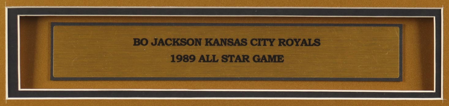 Bo Jackson Signed Custom Framed Jersey Display with Title Plaque (Beckett) at PristineAuction.com Bo Jackson Signed Custom Framed Jersey Display with Title Plaque (Beckett) at PristineAuction.com