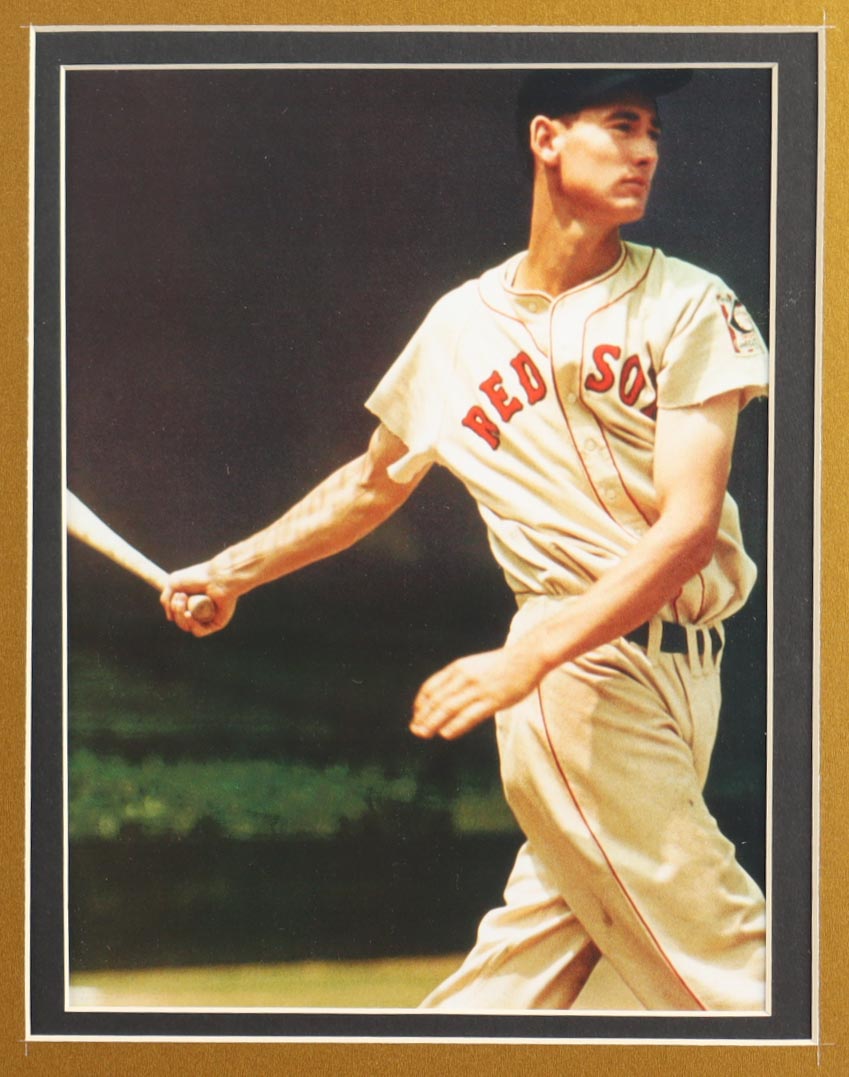 Ted Williams Signed Custom Framed Cut Display with Jersey & Williams Pin (PSA) at PristineAuction.com Ted Williams Signed Custom Framed Cut Display with Jersey & Williams Pin (PSA) at PristineAuction.com