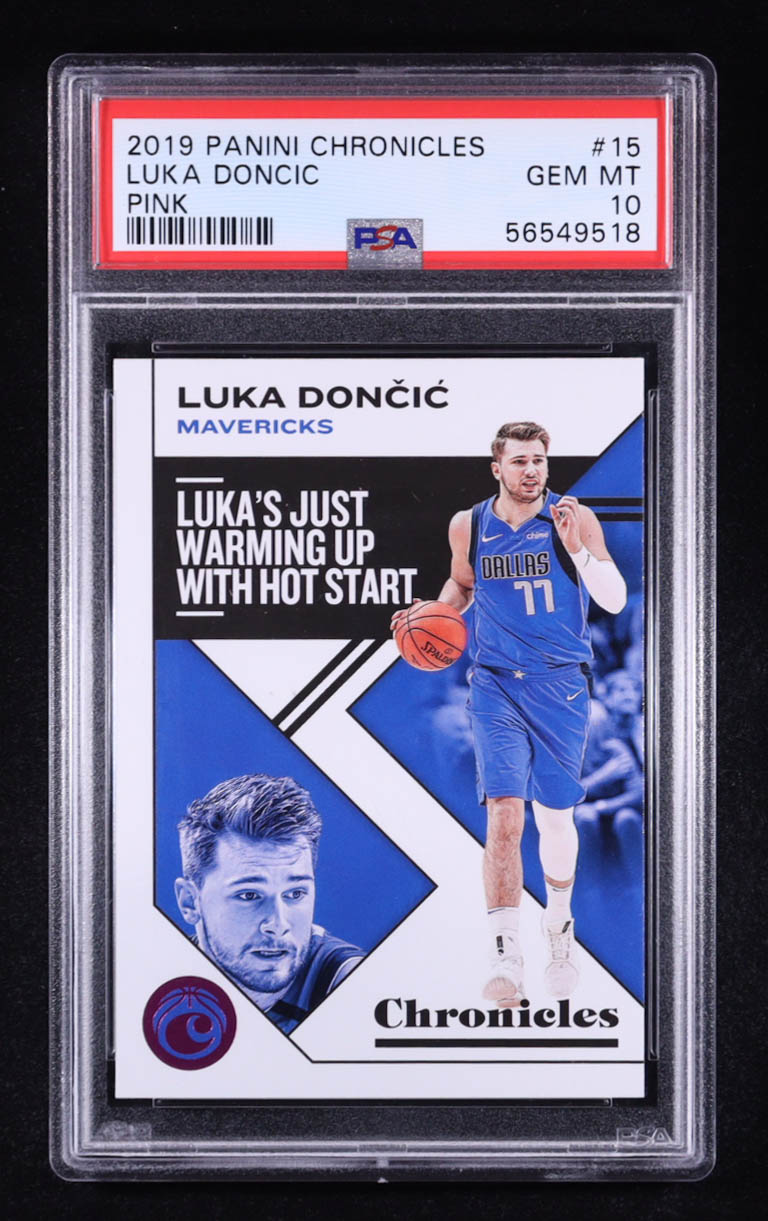 Luka Doncic 2019-20 Panini Chronicles Pink #15 (PSA 10) at PristineAuction.com Luka Doncic 2019-20 Panini Chronicles Pink #15 (PSA 10) at PristineAuction.com