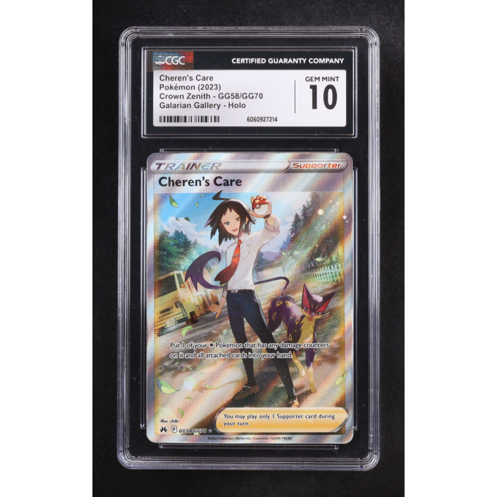 Cheren's Care 2023 Pokemon Crown Zenith Galarian Gallery #GG58 Holo (CGC 10) at PristineAuction.com