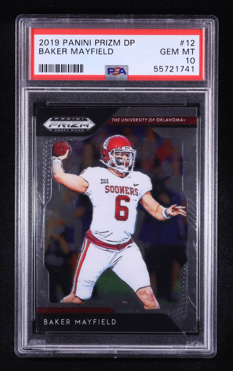 Baker Mayfield 2019 Panini Prizm Draft Picks #12 RC (PSA 10) at PristineAuction.com Baker Mayfield 2019 Panini Prizm Draft Picks #12 RC (PSA 10) at PristineAuction.com