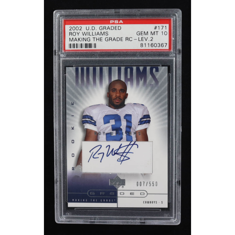 Roy Williams 2002 UD Graded #171 AU RC #7/550 (PSA 10) at PristineAuction.com