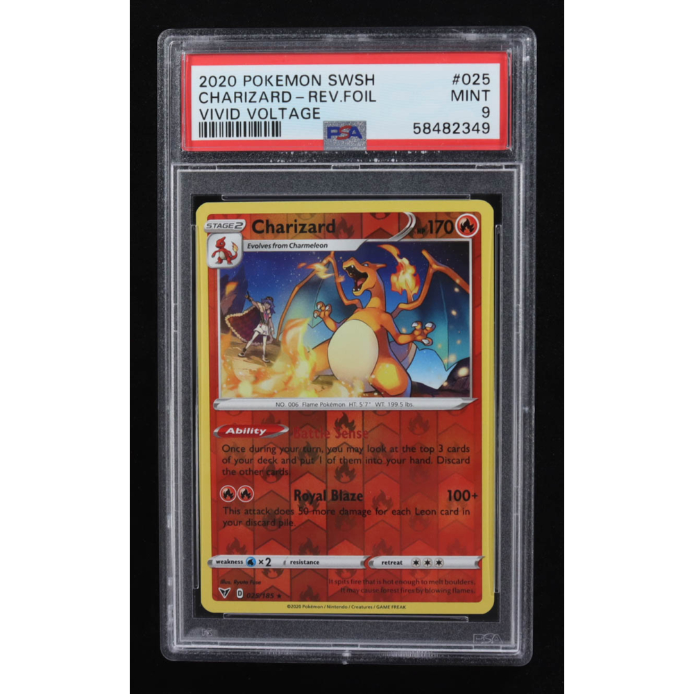 Charizard 2020 Pokemon Sword and Shield Vivid Voltage #25 Reverse Holo (PSA 9) at PristineAuction.com