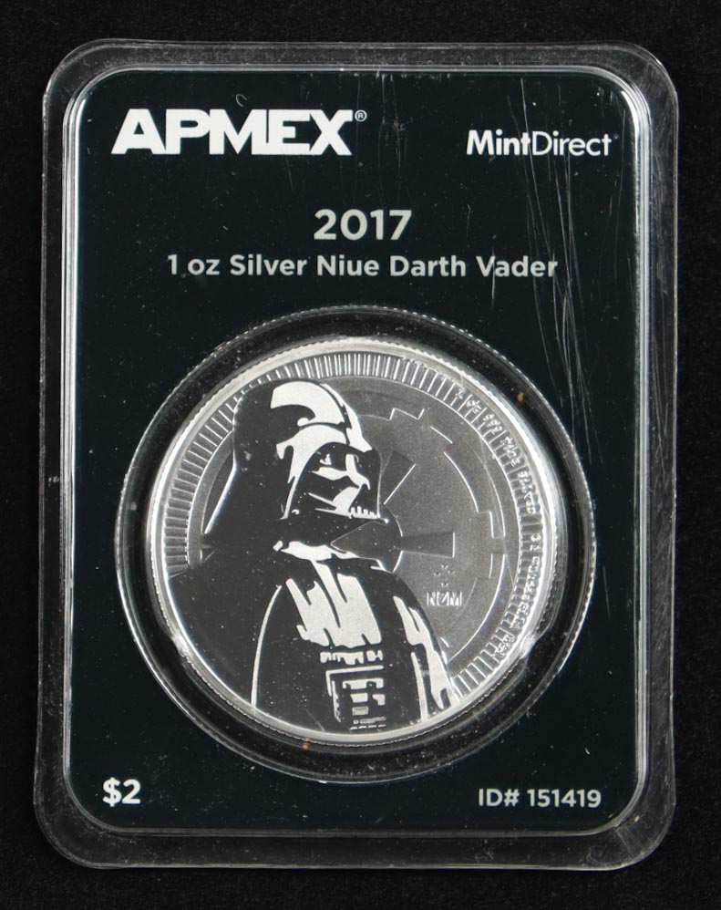 2017 APMEX Niue Darth Vader 1 oz .999 Silver Coin at PristineAuction.com 2017 APMEX Niue Darth Vader 1 oz .999 Silver Coin at PristineAuction.com