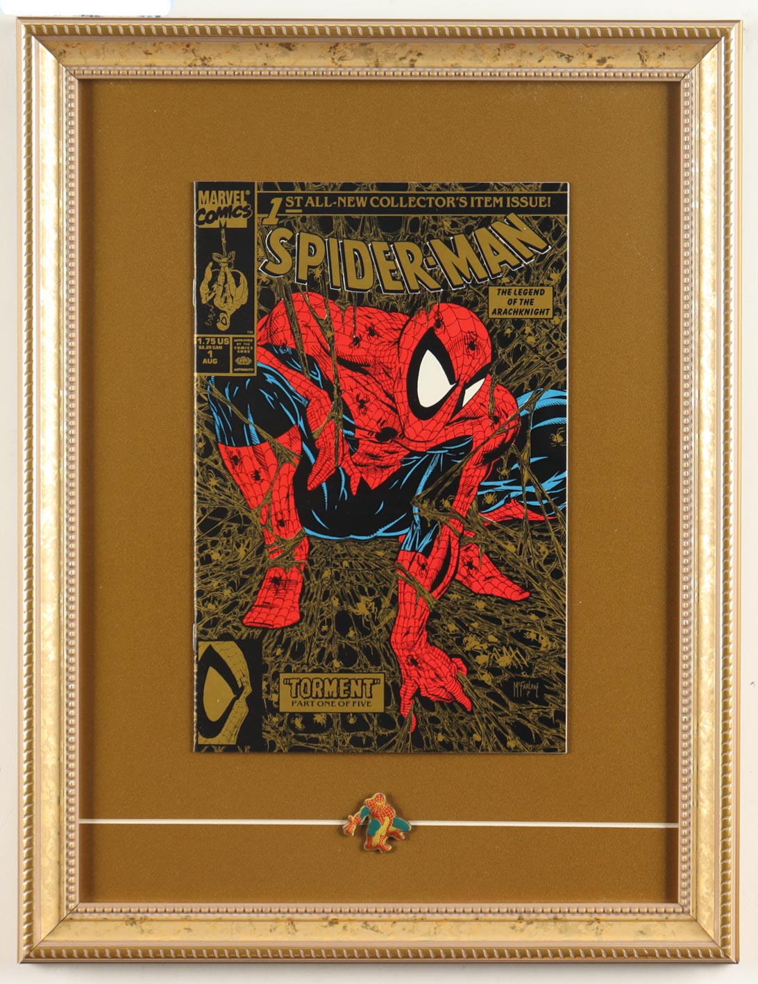 1990 "Spider-Man: Torment" Issue #1 Custom Framed Marvel Comic Book Display at PristineAuction.com 1990 "Spider-Man: Torment" Issue #1 Custom Framed Marvel Comic Book Display at PristineAuction.com