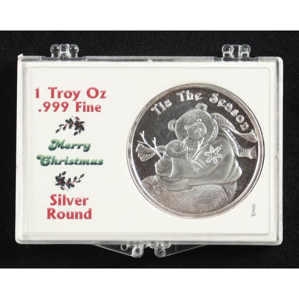 2004 Merry Christmas - Tis The Season 1oz .999 Fine Silver Round at PristineAuction.com 2004 Merry Christmas - Tis The Season 1oz .999 Fine Silver Round at PristineAuction.com