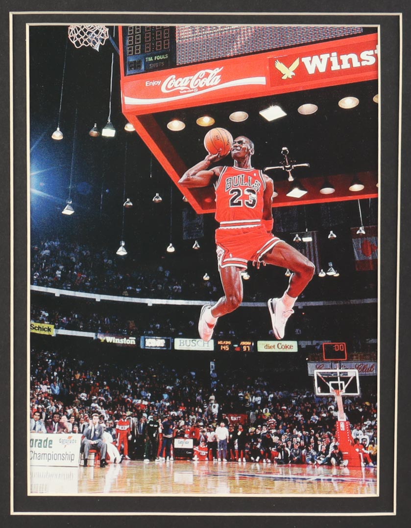 Michael Jordan Custom Framed Jersey Display with (4) Bulls Finals Pins & (2) Cloth Bulls Logo Patches at PristineAuction.com Michael Jordan Custom Framed Jersey Display with (4) Bulls Finals Pins & (2) Cloth Bulls Logo Patches at PristineAuction.com