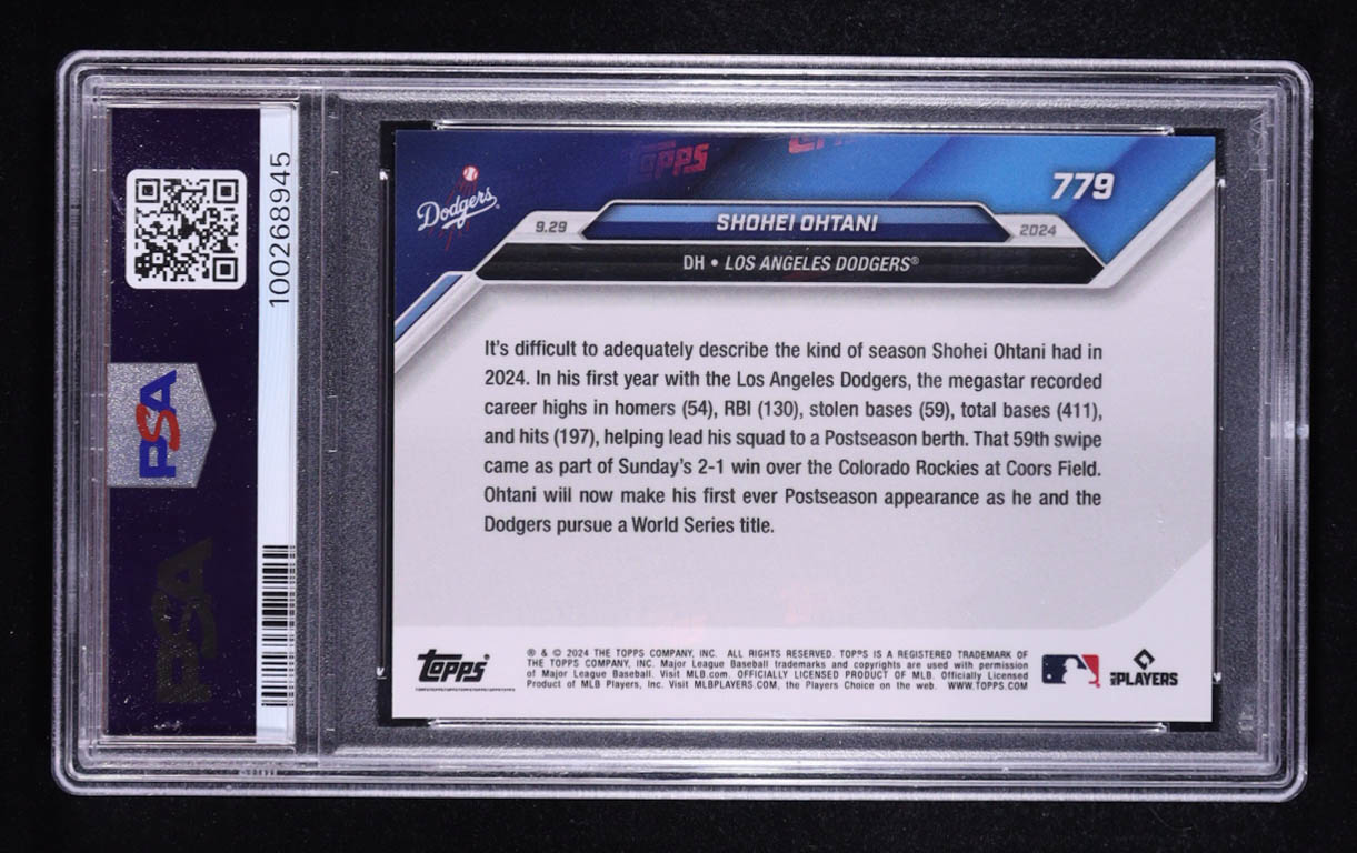 Shohei Ohtani 2024 Topps Now #779 (PSA 10) at PristineAuction.com Shohei Ohtani 2024 Topps Now #779 (PSA 10) at PristineAuction.com