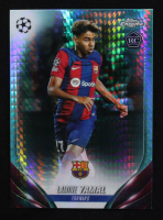 Lamine Yamal 2023-24 Topps Chrome UEFA Club Competitions Aqua Prism Refractors #64 RC at PristineAuction.com