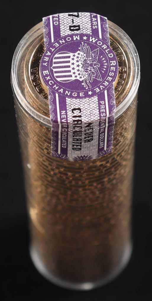 Ballistic Roll of 2007-D George Washington Presidential Uncirculated $1 Coins with (50) Coins at PristineAuction.com Ballistic Roll of 2007-D George Washington Presidential Uncirculated $1 Coins with (50) Coins at PristineAuction.com