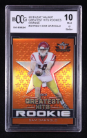 Sam Darnold 2018 Leaf Valiant Greatest Hits Rookies Orange #GHR-SD1 #27/35 RC (BCCG 10) at PristineAuction.com
