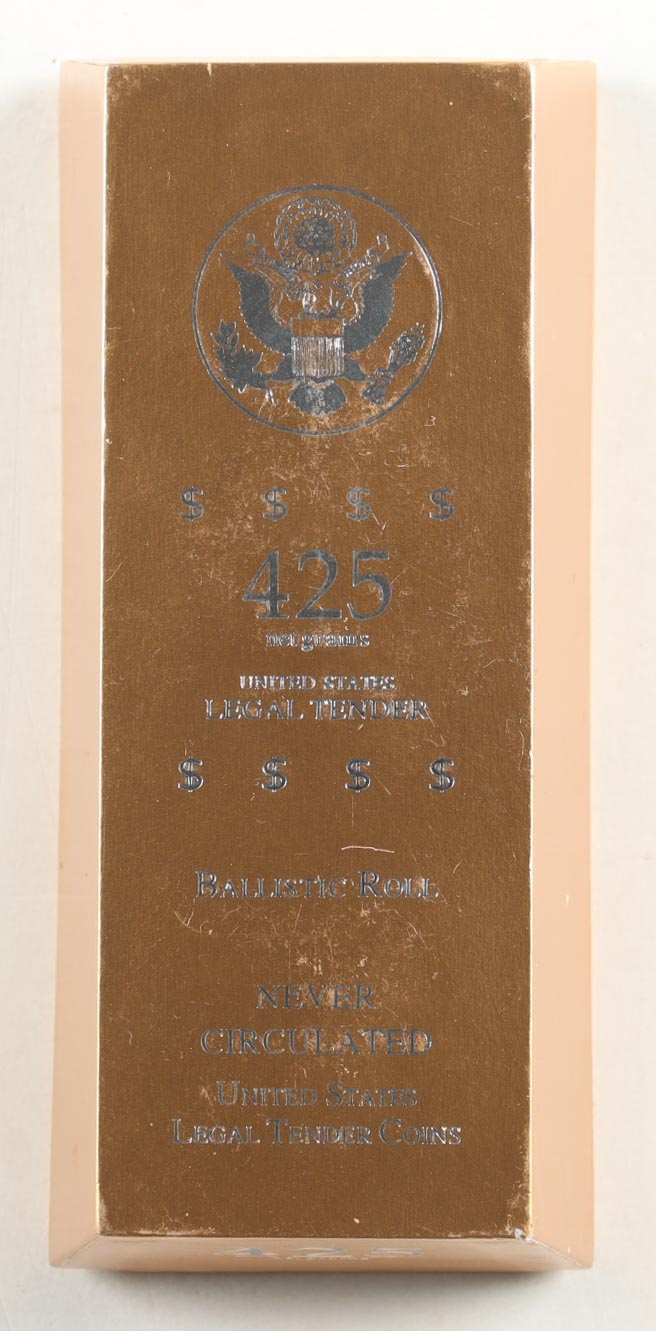 Ballistic Roll of 2007-P Thomas Jefferson Presidential Uncirculated $1 Coins with (50) Coins at PristineAuction.com Ballistic Roll of 2007-P Thomas Jefferson Presidential Uncirculated $1 Coins with (50) Coins at PristineAuction.com