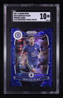 Christian Pulisic 2021-22 Panini Prizm English Premier League Prizms Blue Breakaway #252 #144/199 (SGC 10) at PristineAuction.com