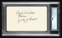 Judy Johnson Signed Index Card Inscribed "Best Wishes From" (PSA) at PristineAuction.com