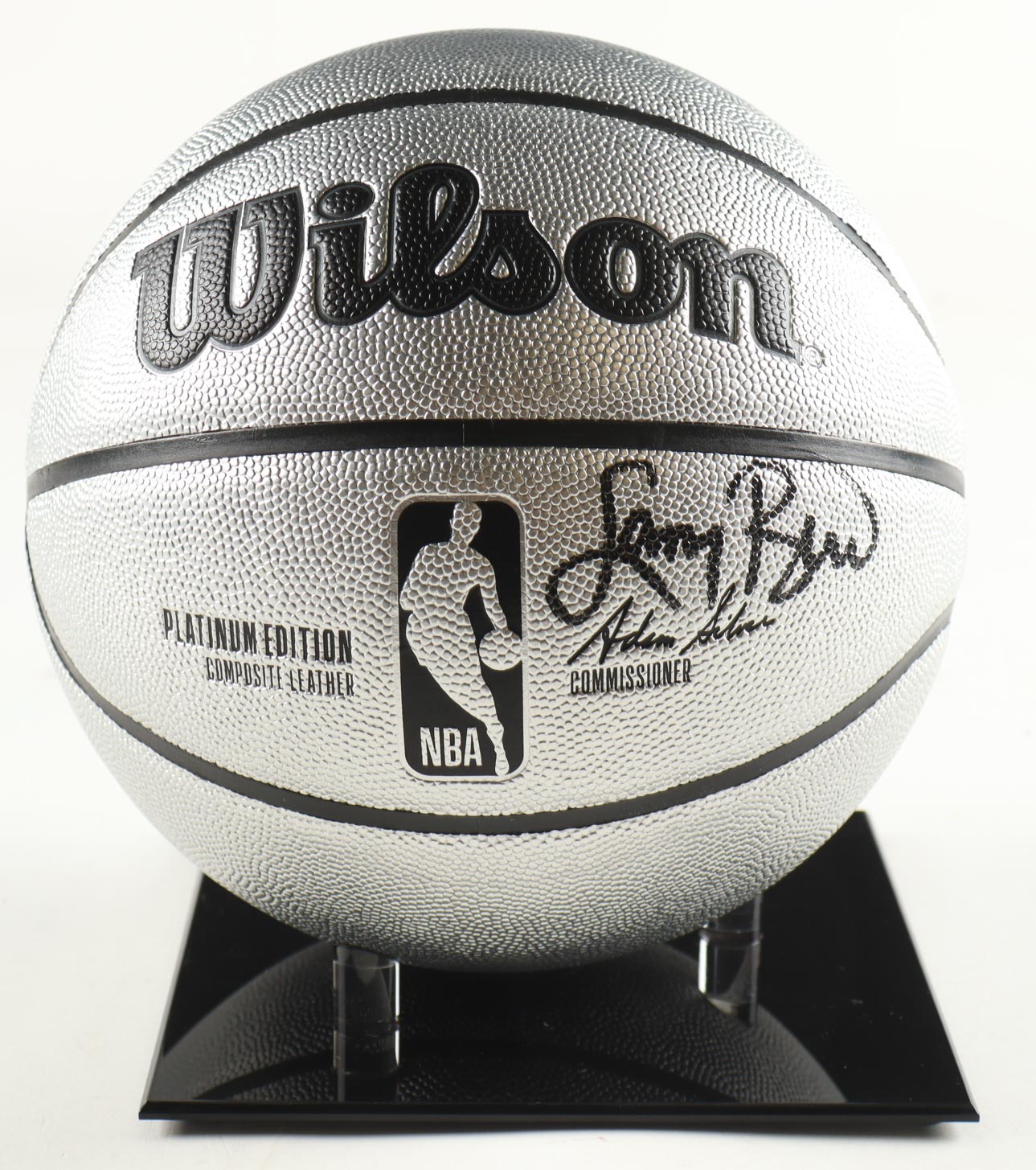 Larry Bird Signed NBA Basketball with Display Stand (PSA) at PristineAuction.com Larry Bird Signed NBA Basketball with Display Stand (PSA) at PristineAuction.com