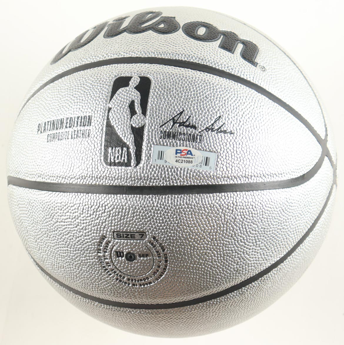 Larry Bird Signed NBA Basketball with Display Stand (PSA) at PristineAuction.com Larry Bird Signed NBA Basketball with Display Stand (PSA) at PristineAuction.com