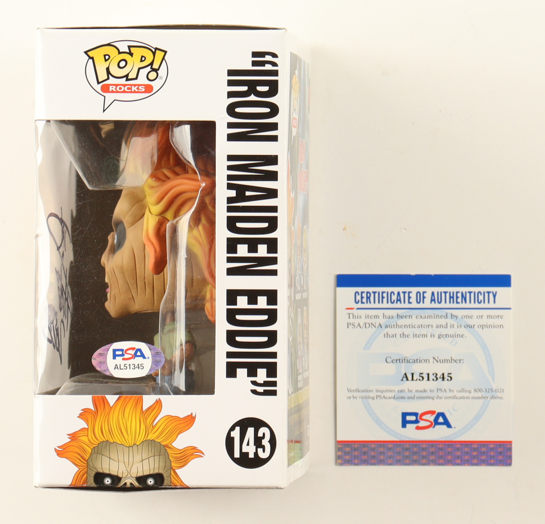 Nicko McBrain Signed "Iron Maiden" #143 "Iron Maiden Eddie" Funko Pop! Vinyl Figure (PSA) at PristineAuction.com Nicko McBrain Signed "Iron Maiden" #143 "Iron Maiden Eddie" Funko Pop! Vinyl Figure (PSA) at PristineAuction.com