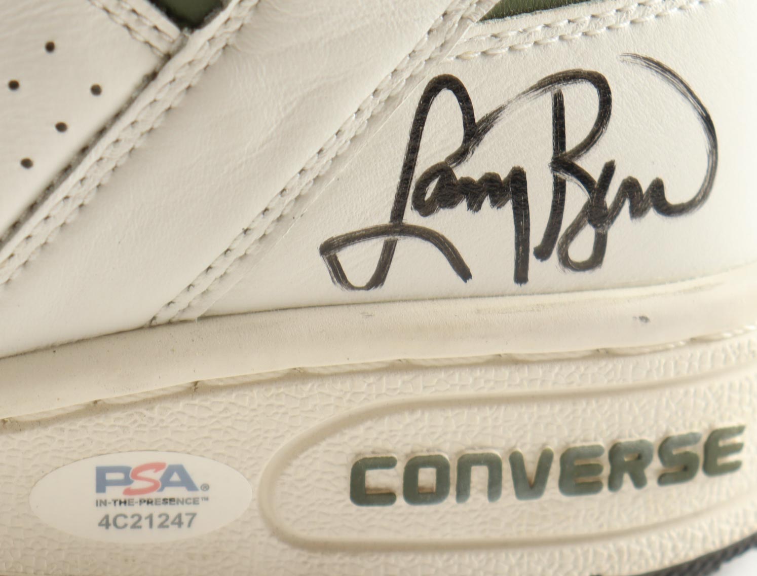 Larry Bird Signed Undefeated x Converse Weapon Basketball Shoe (PSA) at PristineAuction.com Larry Bird Signed Undefeated x Converse Weapon Basketball Shoe (PSA) at PristineAuction.com