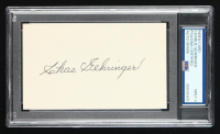 Charlie Gehringer Signed Index Card (PSA 9) at PristineAuction.com