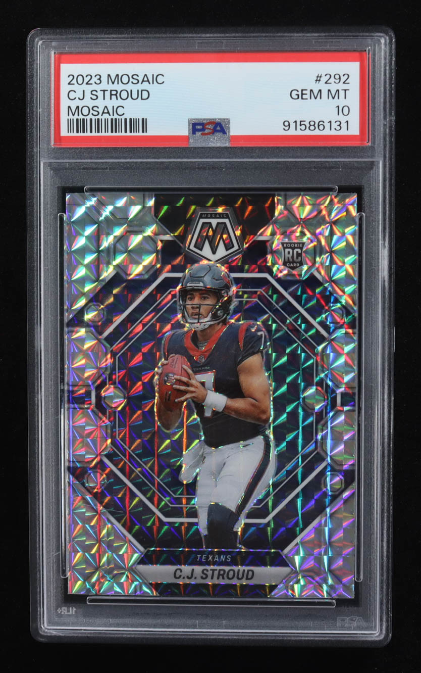 CJ Stroud 2023 Panini Mosaic Mosaic #292 RC (PSA 10) at PristineAuction.com CJ Stroud 2023 Panini Mosaic Mosaic #292 RC (PSA 10) at PristineAuction.com