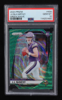 JJ McCarthy 2024 Panini Prizm Prizms Green Wave #400 RC (PSA 10) at PristineAuction.com