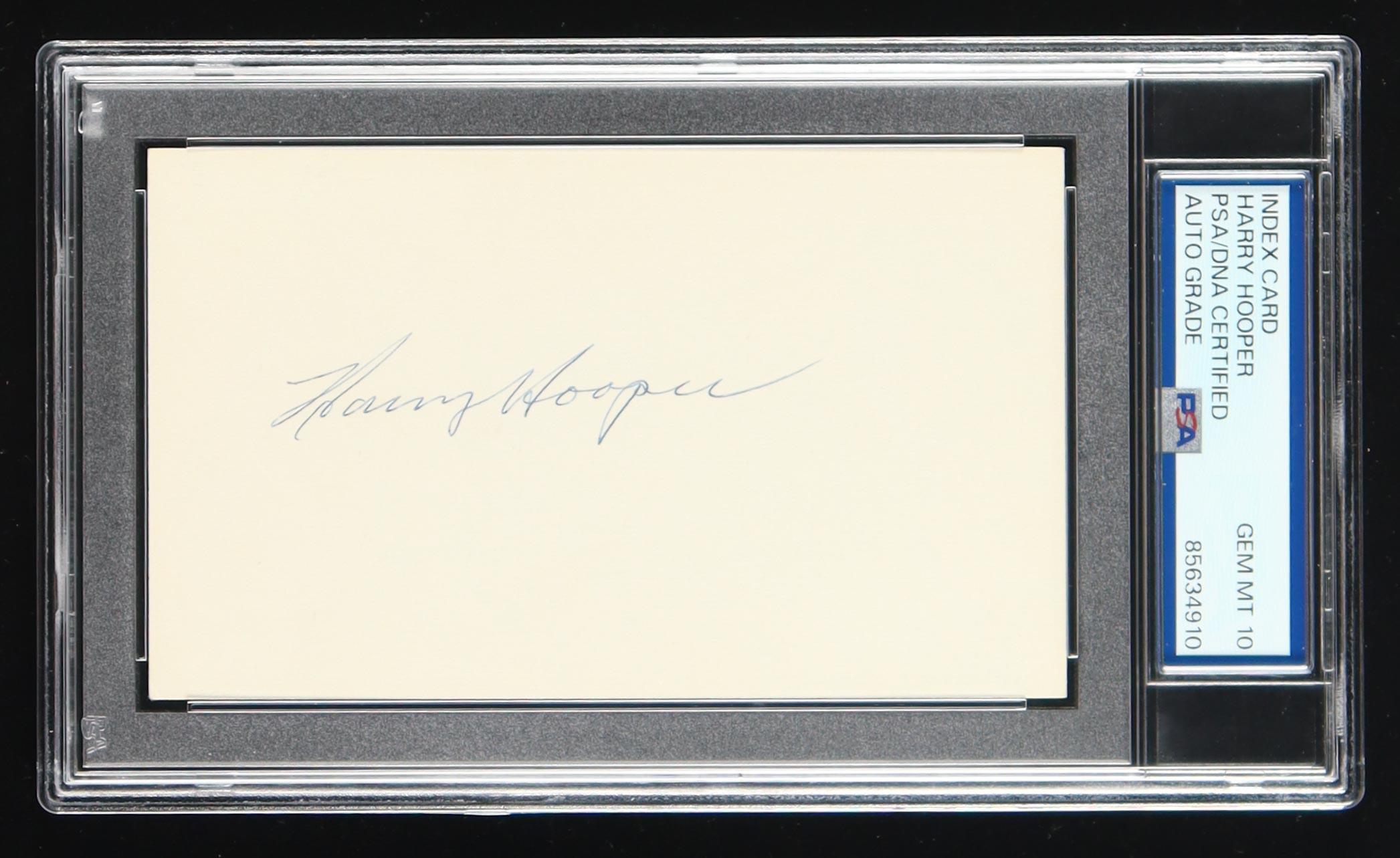 Harry Hooper Signed Index Card (PSA 10) at PristineAuction.com Harry Hooper Signed Index Card (PSA 10) at PristineAuction.com