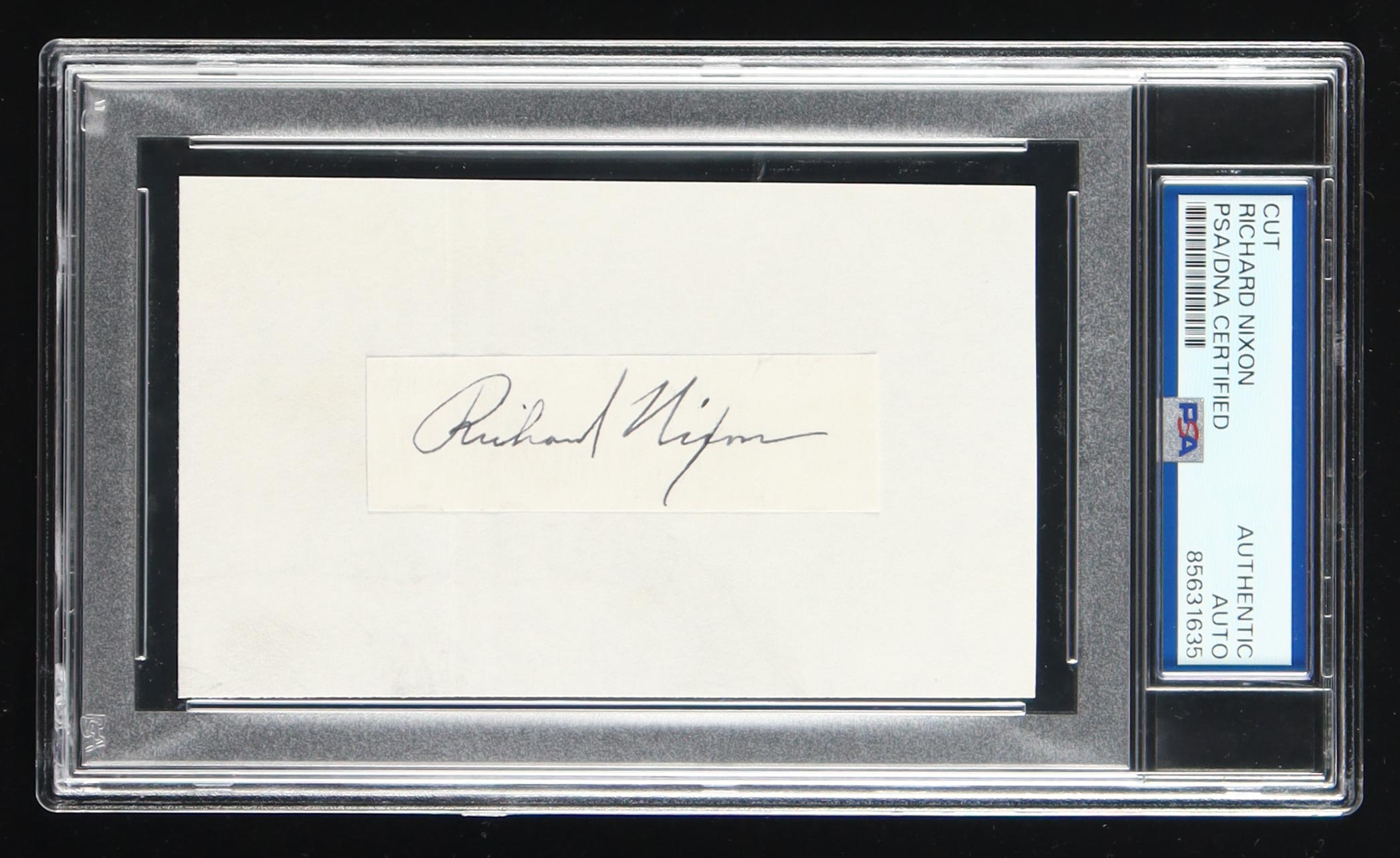 Richard Nixon Signed Index Card (PSA) at PristineAuction.com Richard Nixon Signed Index Card (PSA) at PristineAuction.com