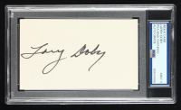 Larry Doby Signed Index Card (PSA 9) at PristineAuction.com