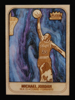 Michael Jordan 1986 Wood Art Fleer Premier #57 at PristineAuction.com
