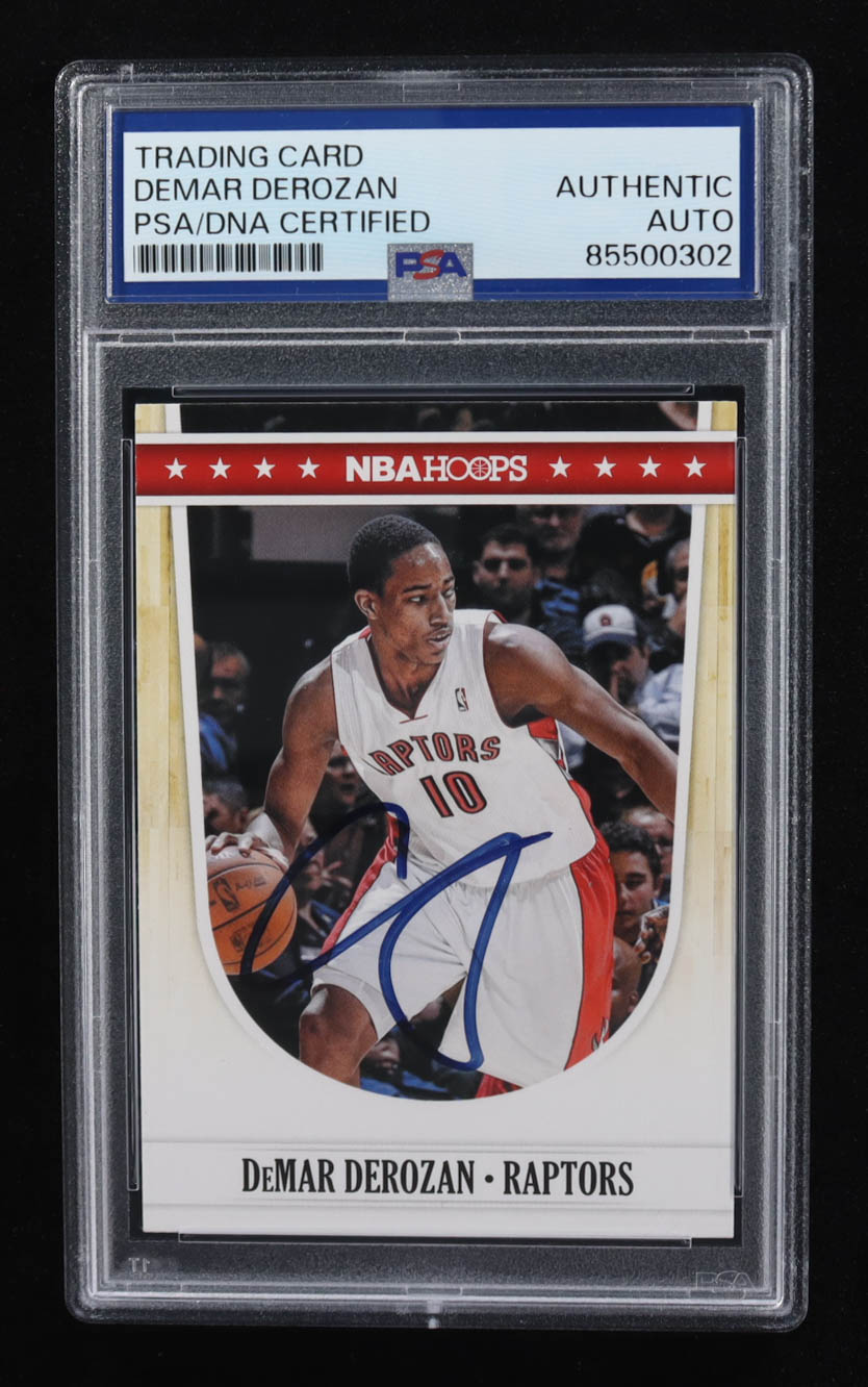 DeMar DeRozan Signed 2011-12 Hoops #228 (PSA) at PristineAuction.com DeMar DeRozan Signed 2011-12 Hoops #228 (PSA) at PristineAuction.com