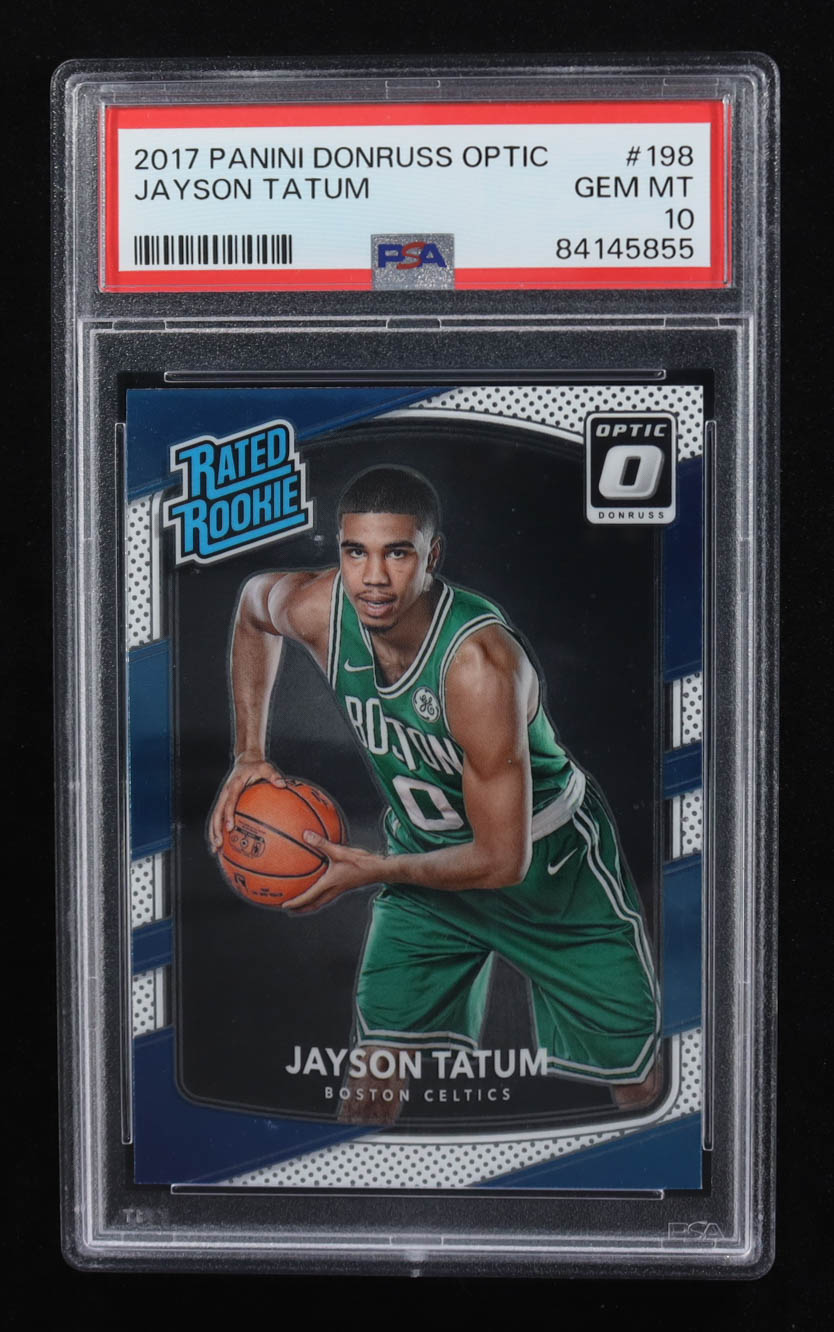 Jayson Tatum 2017-18 Donruss #198 RR RC (PSA 10) at PristineAuction.com Jayson Tatum 2017-18 Donruss #198 RR RC (PSA 10) at PristineAuction.com
