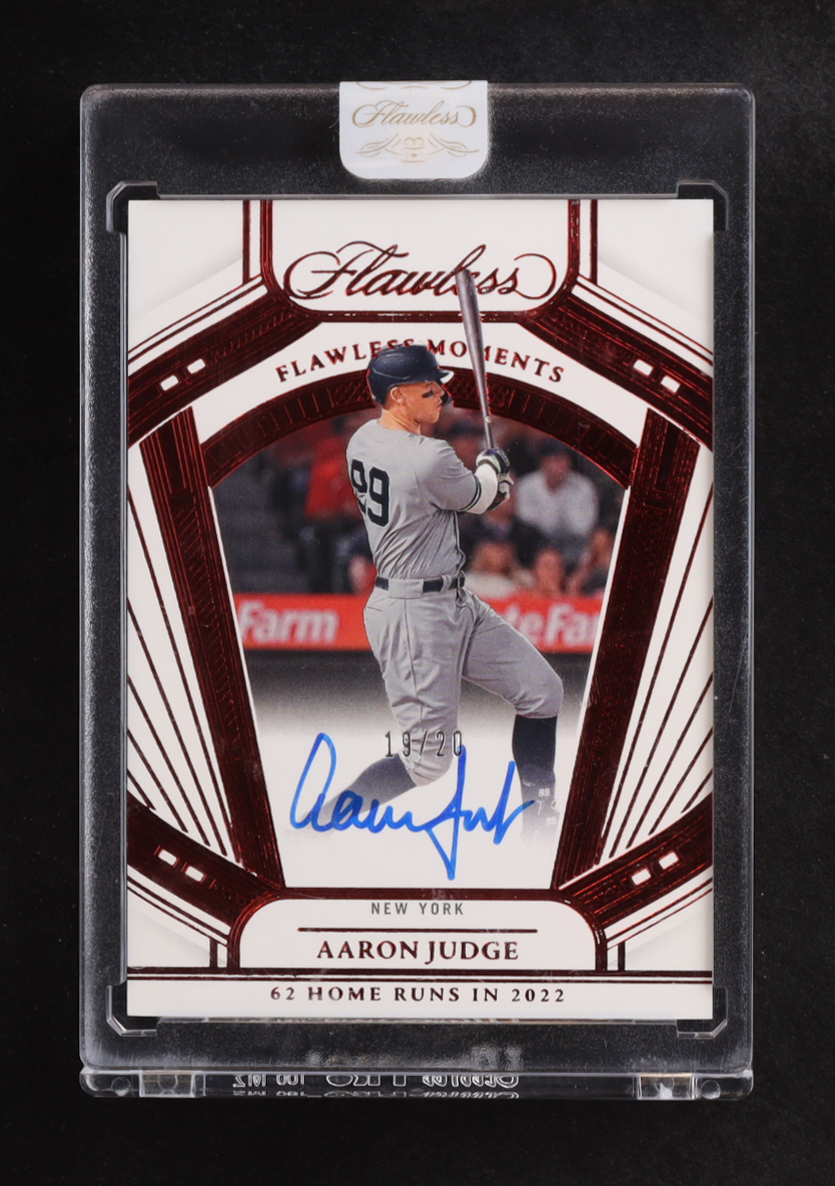 Aaron Judge 2024 Panini Flawless Flawless Moments Signatures Ruby #1 #19/20 at PristineAuction.com Aaron Judge 2024 Panini Flawless Flawless Moments Signatures Ruby #1 #19/20 at PristineAuction.com