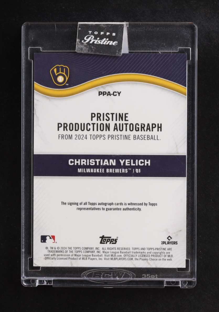 Christian Yelich 2024 Topps Pristine Pristine Production Autographs #PPACY #26/99 at PristineAuction.com Christian Yelich 2024 Topps Pristine Pristine Production Autographs #PPACY #26/99 at PristineAuction.com