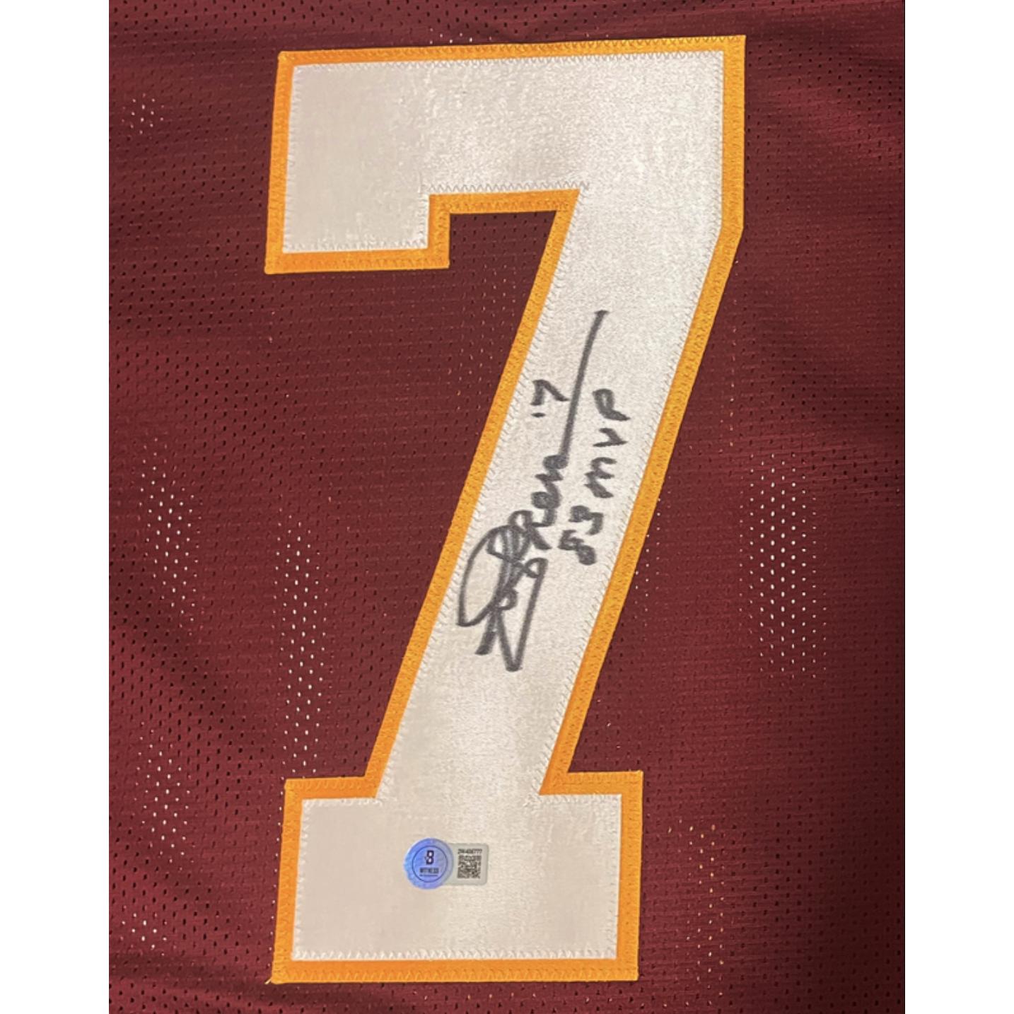 Joe Theismann Signed Jersey Inscribed "83 MVP" (Beckett) at PristineAuction.com Joe Theismann Signed Jersey Inscribed "83 MVP" (Beckett) at PristineAuction.com