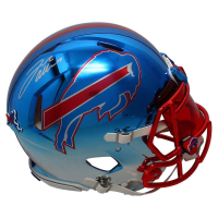 Josh Allen Signed LE Bills Full-Size Authentic On-Field Chrome Speed Helmet (Beckett) at PristineAuction.com