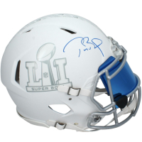 Tom Brady Signed Patriots Super Bowl LI Logo Commemorative Full-Size Authentic On-Field Speed Helmet with Visor (Fanatics) at PristineAuction.com