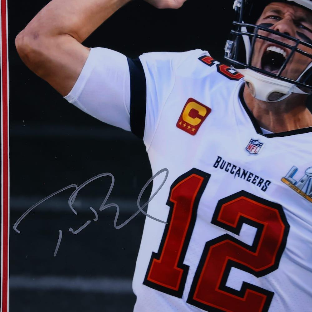 Tom Brady Signed Buccaneers Custom Framed Photo Display (Fanatics) at PristineAuction.com Tom Brady Signed Buccaneers Custom Framed Photo Display (Fanatics) at PristineAuction.com