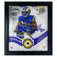Kyren Williams Rams LE Custom Framed Display with Piece of Game-Used Football at PristineAuction.com