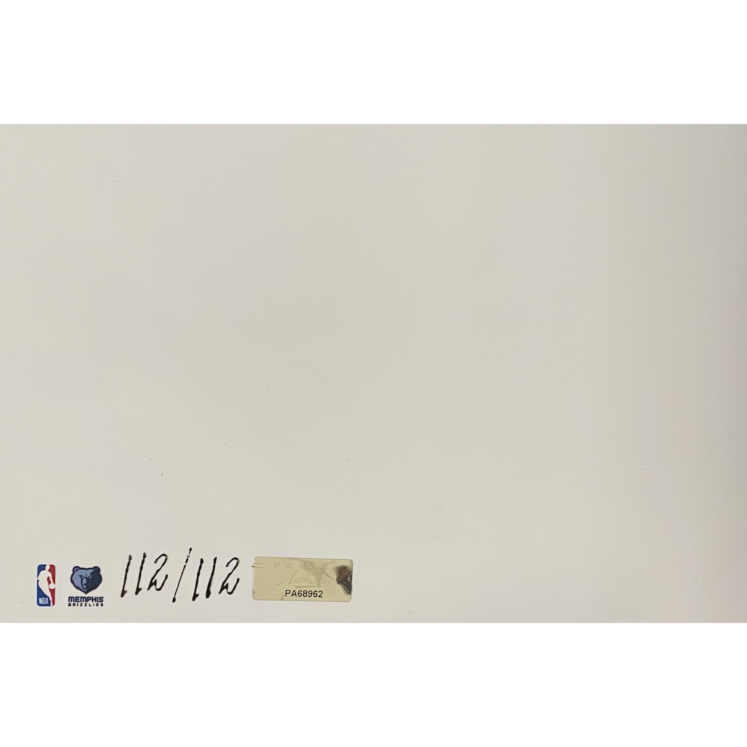 Ja Morant Signed LE Grizzlies "White Out" 14x28 Photo (Panini) at PristineAuction.com Ja Morant Signed LE Grizzlies "White Out" 14x28 Photo (Panini) at PristineAuction.com