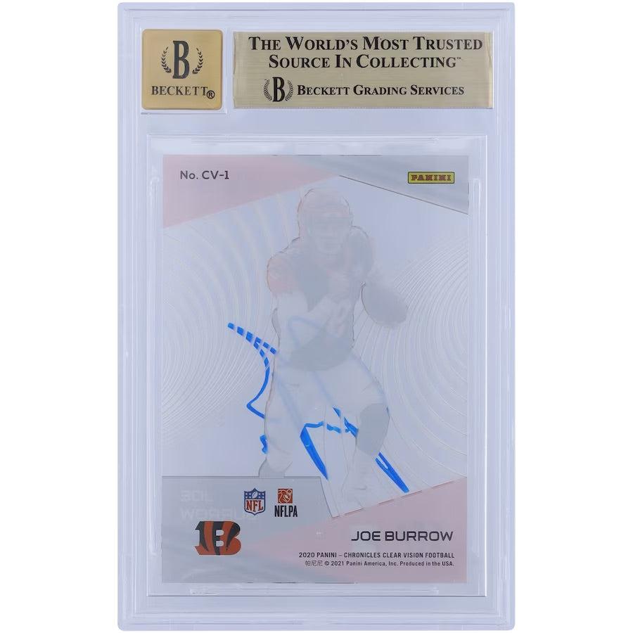 Joe Burrow Signed 2020 Panini Clear Vision Rookies #1 (BGS 9.5 | Autograph Graded 10) at PristineAuction.com Joe Burrow Signed 2020 Panini Clear Vision Rookies #1 (BGS 9.5 | Autograph Graded 10) at PristineAuction.com
