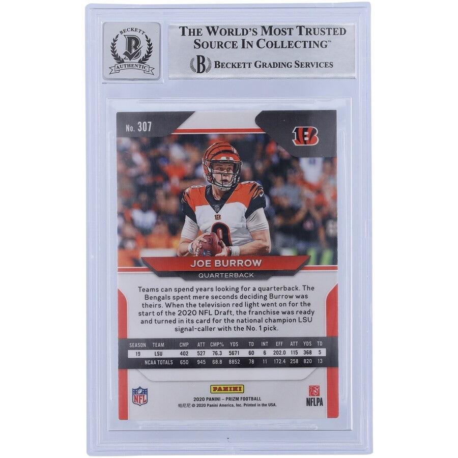 Joe Burrow Signed 2020 Panini Prizm #307A RC Inscribed "2020 #1 Pick" (BGS 9 | Autograph Graded 10) at PristineAuction.com Joe Burrow Signed 2020 Panini Prizm #307A RC Inscribed "2020 #1 Pick" (BGS 9 | Autograph Graded 10) at PristineAuction.com
