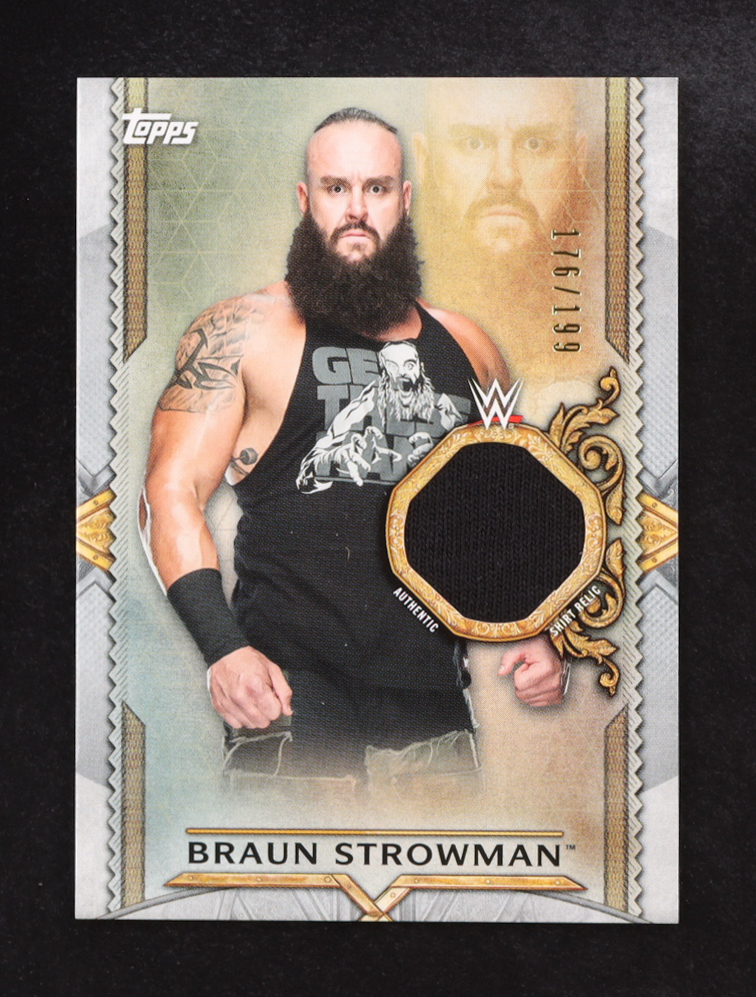 Braun Strowman 2020 Topps Relic Worn Shirt Authentic #SR-BS #176/199 at PristineAuction.com Braun Strowman 2020 Topps Relic Worn Shirt Authentic #SR-BS #176/199 at PristineAuction.com