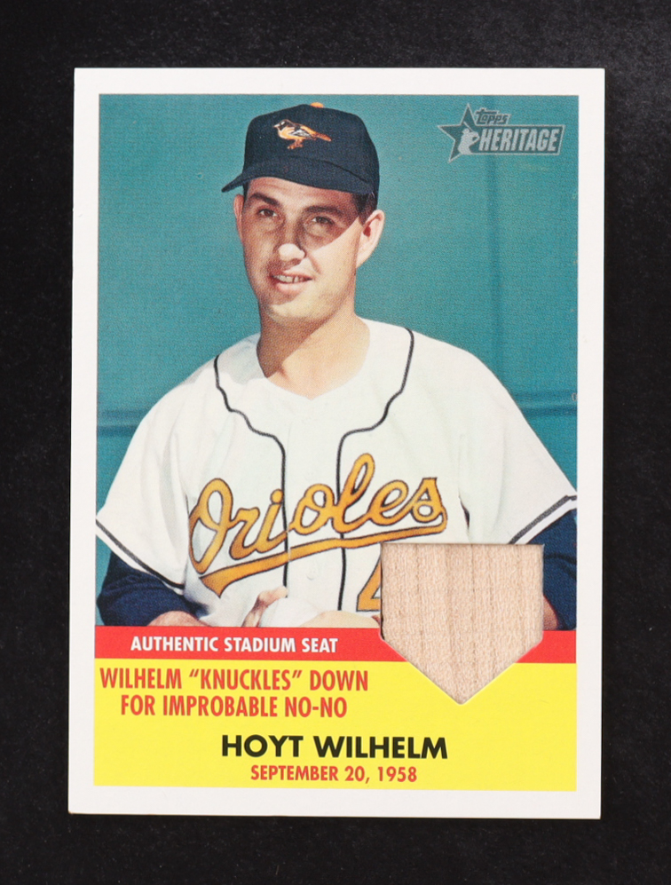 Hoyt Wilhelm 2007 Topps Heritage Flashbacks Stadium Seat #FBR-HW at PristineAuction.com Hoyt Wilhelm 2007 Topps Heritage Flashbacks Stadium Seat #FBR-HW at PristineAuction.com