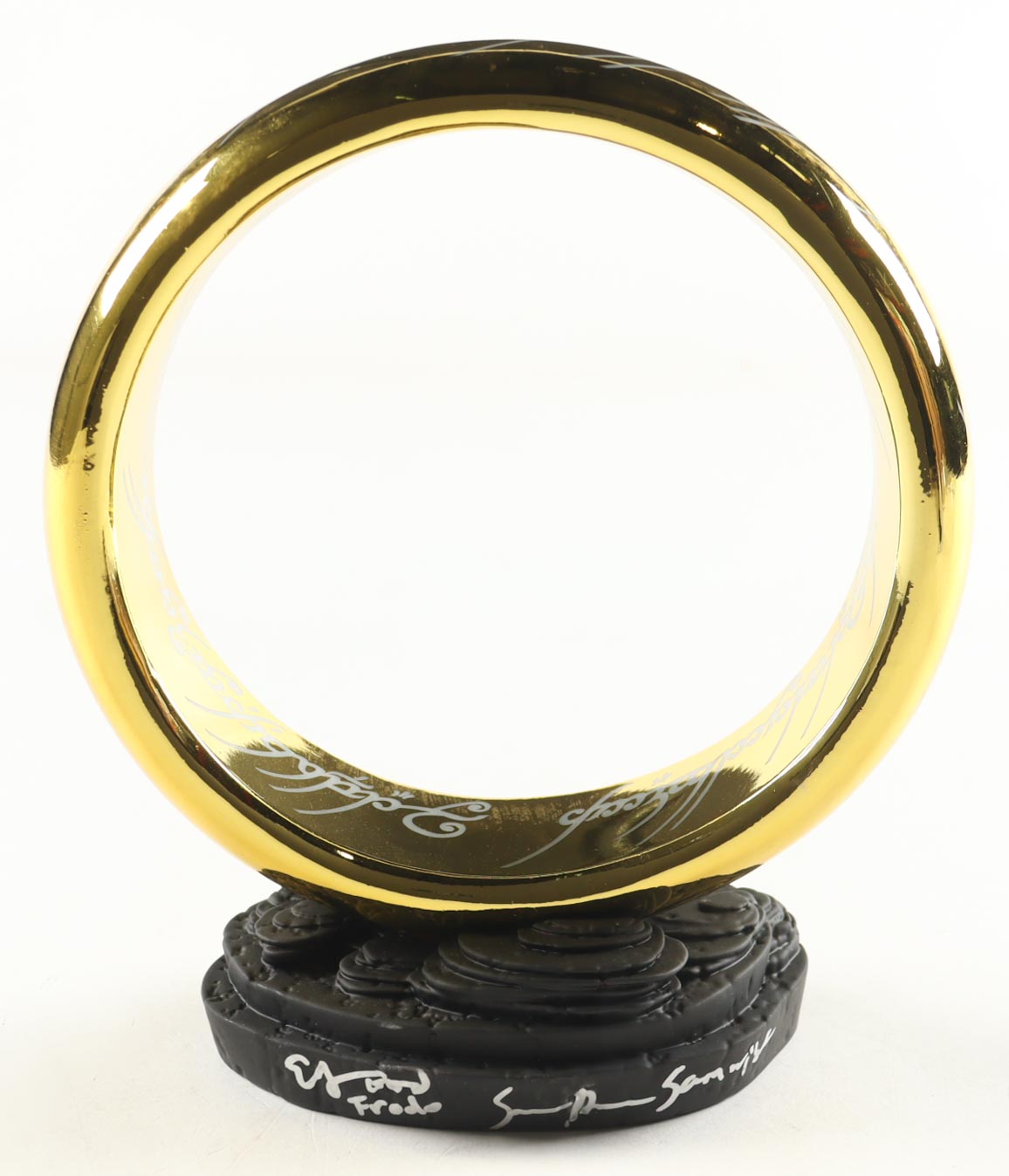 Elijah Wood & Sean Astin Signed "The Lord of the Rings" One Ring 3D Lamp Inscribed "Frodo" & "Samwise" (Beckett) at PristineAuction.com Elijah Wood & Sean Astin Signed "The Lord of the Rings" One Ring 3D Lamp Inscribed "Frodo" & "Samwise" (Beckett) at PristineAuction.com