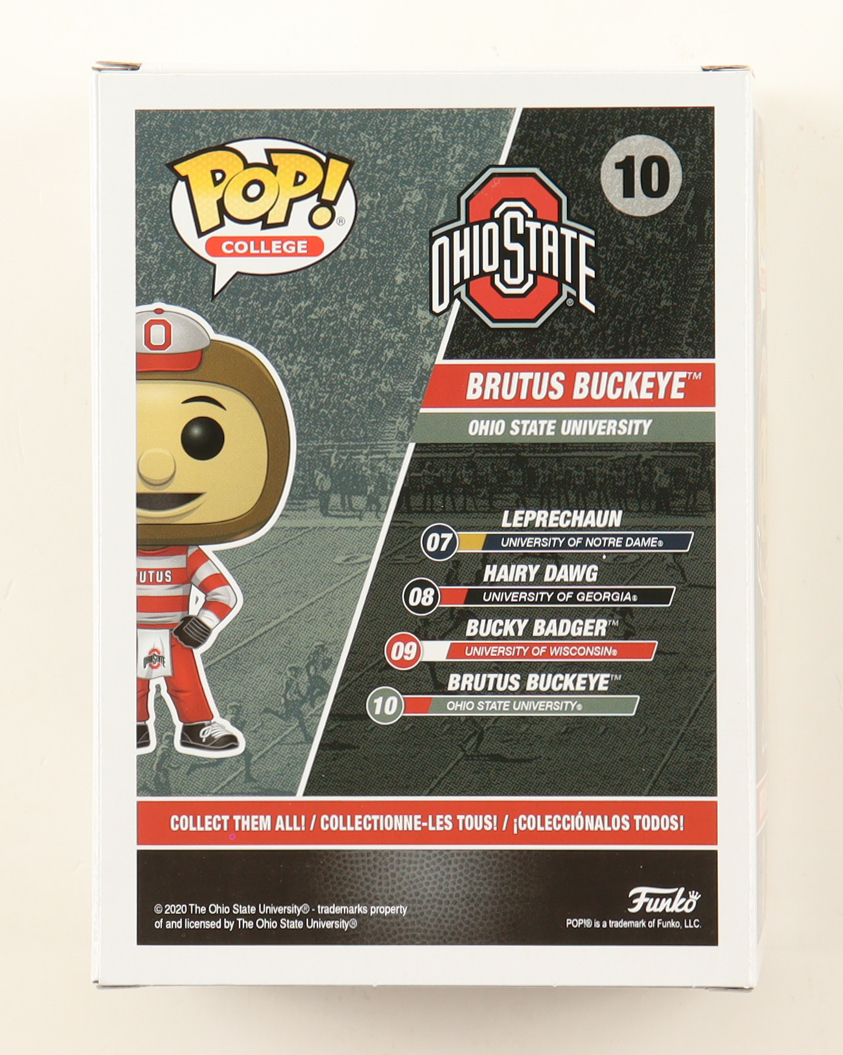 Mike Vrabel Signed Ohio State Buckeyes #10 Brutus Buckeye Funko Pop! Vinyl Figure (PSA) at PristineAuction.com Mike Vrabel Signed Ohio State Buckeyes #10 Brutus Buckeye Funko Pop! Vinyl Figure (PSA) at PristineAuction.com