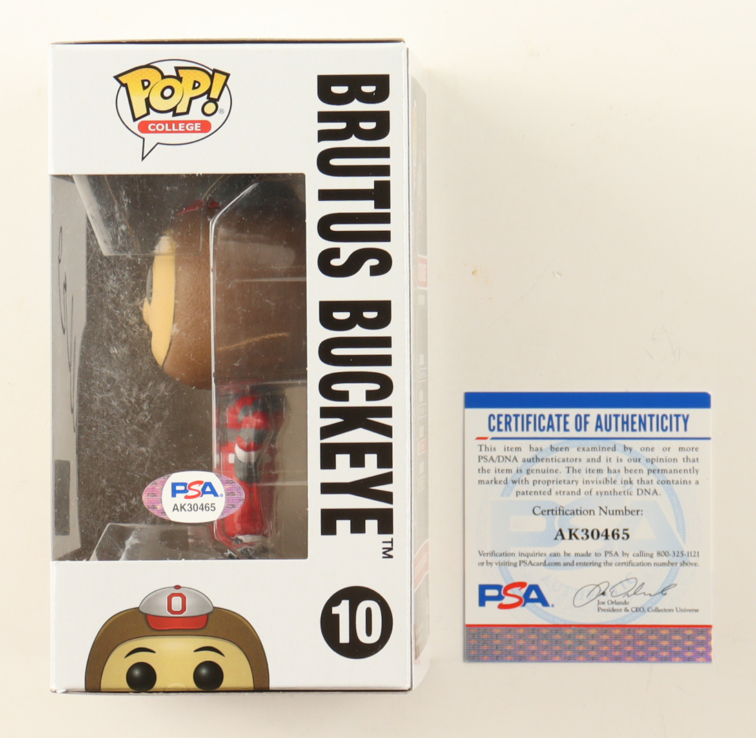 Mike Vrabel Signed Ohio State Buckeyes #10 Brutus Buckeye Funko Pop! Vinyl Figure (PSA) at PristineAuction.com Mike Vrabel Signed Ohio State Buckeyes #10 Brutus Buckeye Funko Pop! Vinyl Figure (PSA) at PristineAuction.com