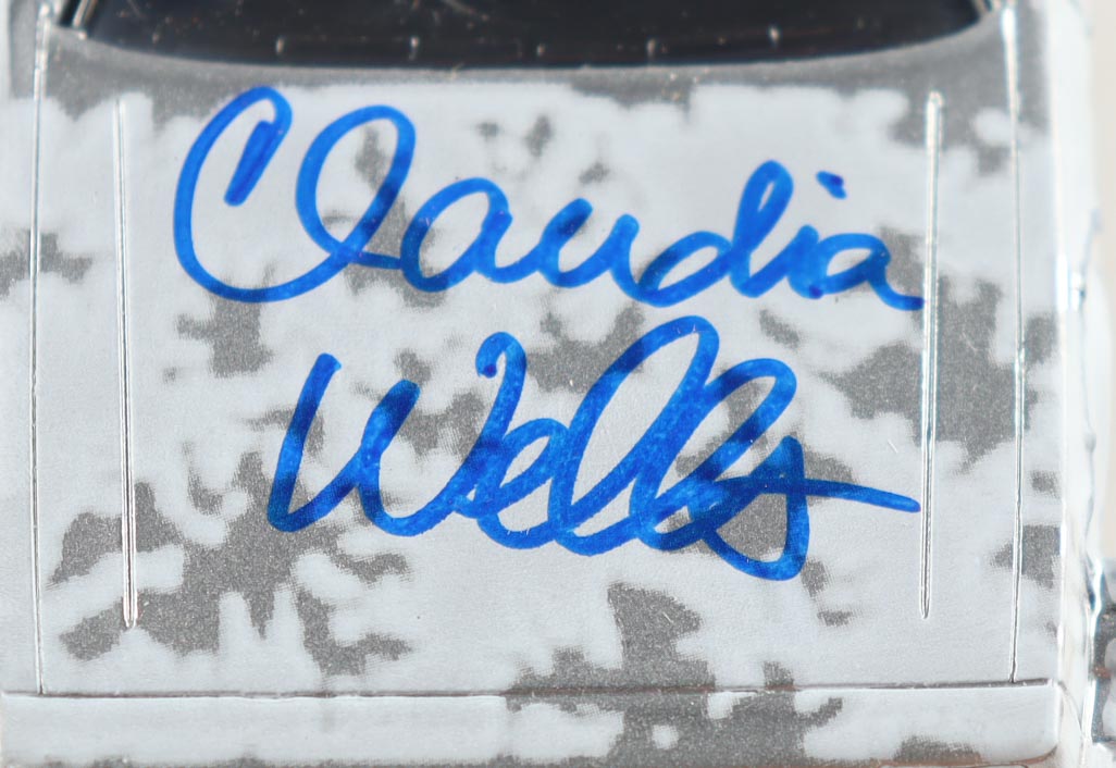 Claudia Wells Signed "Back to the Future" DeLorean Time Machine 1:32 Scale Die-Cast Car (Beckett) at PristineAuction.com Claudia Wells Signed "Back to the Future" DeLorean Time Machine 1:32 Scale Die-Cast Car (Beckett) at PristineAuction.com